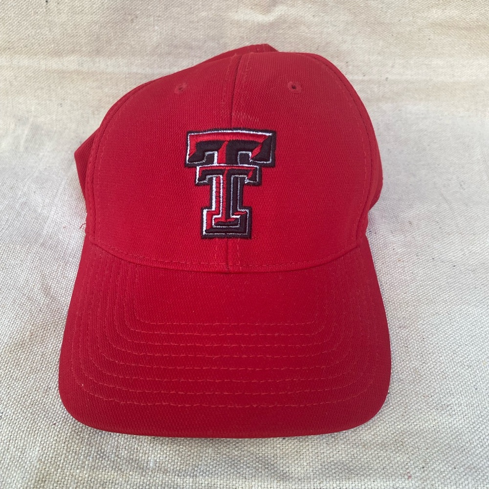 Texas Tech American Needle Red Cap with Embroidered Logo. Size Sm/Med.